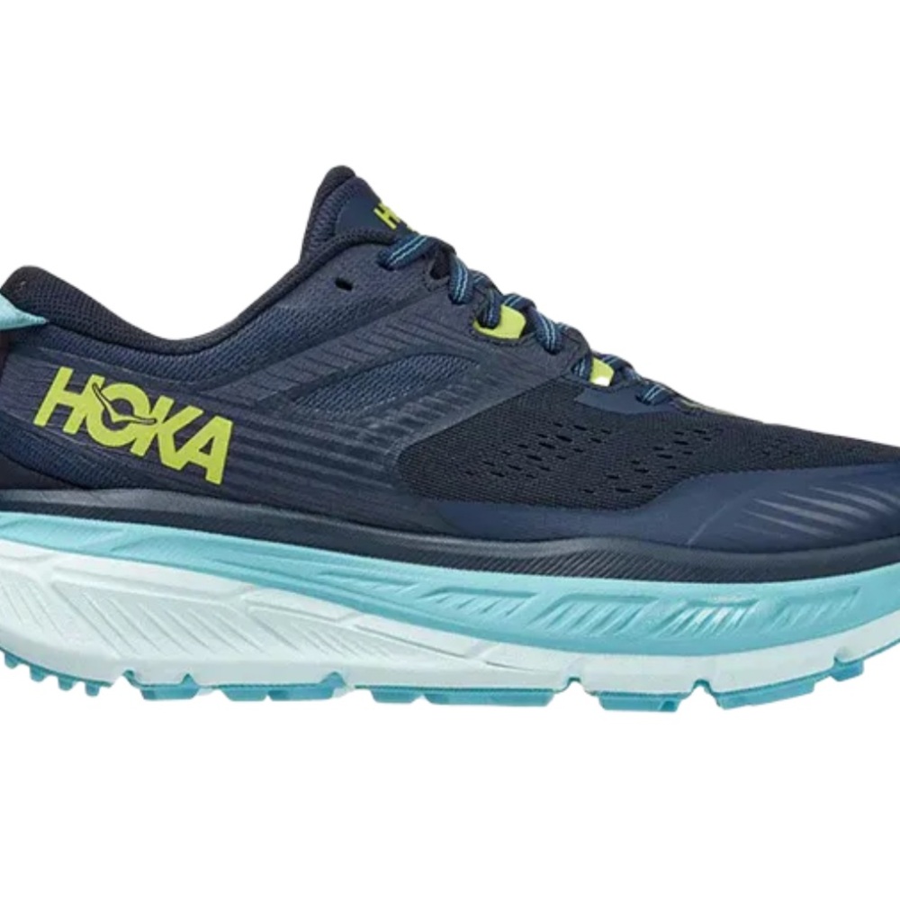 Hoka One One Blue Athletic Shoes with Cushioned Midsole and Trail Grip